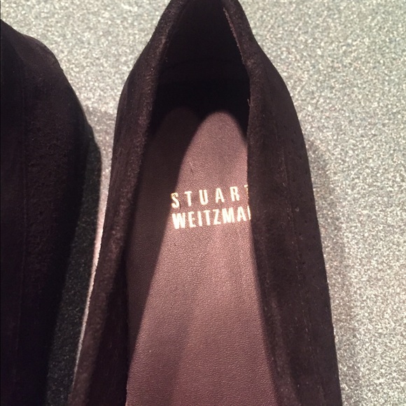 Black suede stuart weitzman flats 6.5 shoes - Picture 5 of 6